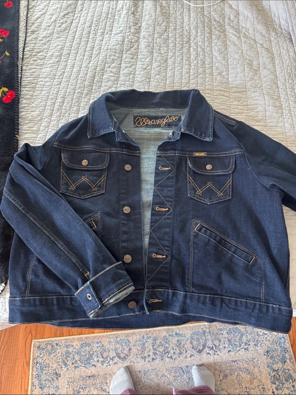 Wrangler Dark Blue Denim Shirt Jacket